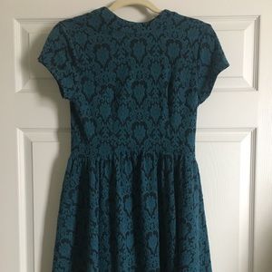 Blue High Neck Dress